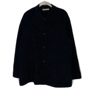 JOHN PATRICK Wool Blend Black Boucle Women's Button Jacket Size Large